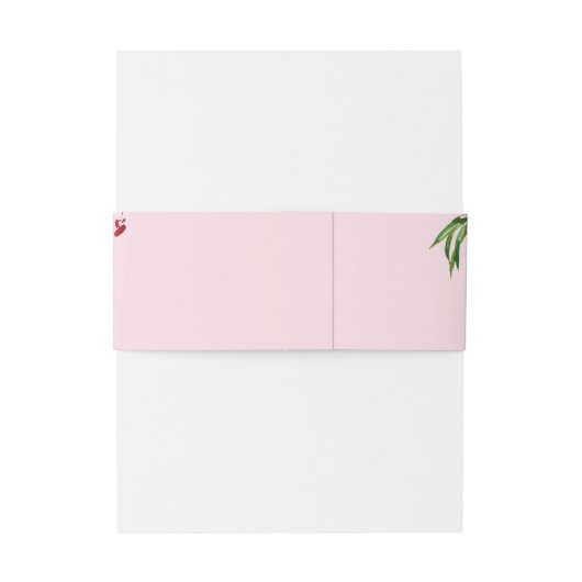 Heet Roze & Navy Blauw Bloemen 3B Roze Uitnodigingen Wikkel (Achterkant Voorbeeld)