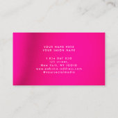 Heet Roze Neon Haar Visitekaartje (Achterkant)