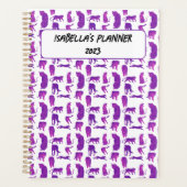 Heet Roze & Neon Paarse Big Cats Planner (Voorkant)