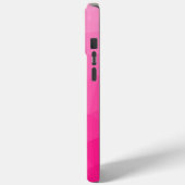 Heet roze ombre geometrisch mesh patroon Monogram Case-Mate iPhone Case (Achterkant / Links)