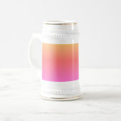 Heet Roze omgekeerde linker witte stein gouden tri Bierpul (Voorkant links)