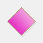 Heet Roze Ondergedompeld Glitter Glam Sparkle Part Servet (Hoek)