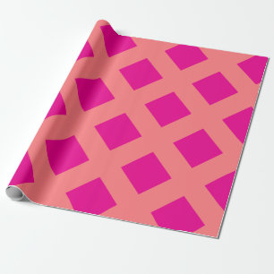 Heet roze oranje ruitpatronen Boho kleurrijk  Cadeaupapier