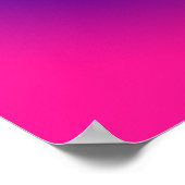 Heet Roze Paarse Donkerblauw en Zwart Verloop Poster (Hoek)