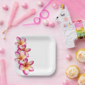 Heet Roze Plumeria Papier Bord (Feest)