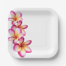 Heet Roze Plumeria Papier Bord