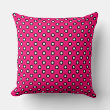 Heet Roze Polka Dot Outdoor Sierkussen