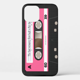 Heet Roze Retro Cassettebandje Gepersonaliseerd Ho iPhone 12 Hoesje