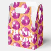 Heet Roze Retro Disco Ballen Bruiloft Dank u Bedankdoosjes (Geopend)