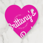 Heet roze retro dolly laten we gaan feest! bedankjes labels (Achterkant)