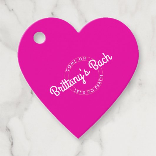 Heet roze retro dolly laten we gaan feest! bedankjes labels (Voorkant)