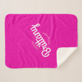 Heet roze retro dolly laten we gaan feest! sherpa deken (Voorkant (horizontaal))