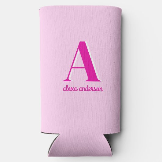 Heet Roze Retro Dolly Monogram (Achterkant)