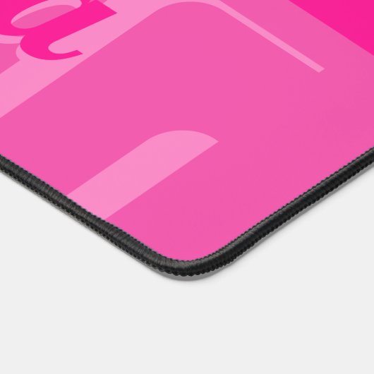 Heet Roze Retro Geometrisch Gepersonaliseerd Bureaumat (Hoek)