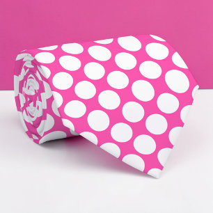 Heet Roze Reuzen Stippen Custom Heren Das