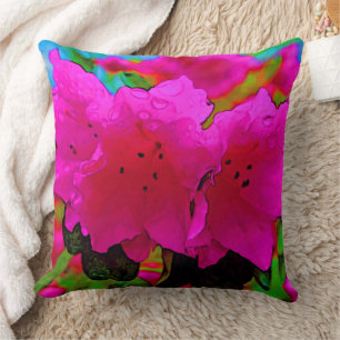 Heet roze Rododendron bloemen Kussen