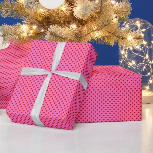 Heet Roze Rood Stippen Klein DIY Kleuren Cadeaupapier (Feestdagen)