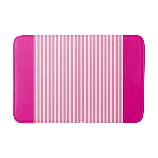 Heet Roze Roze Strepen Badmat (Voorkant)