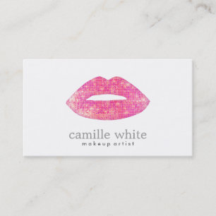 Heet Roze Sequin Lips Beauty Visitekaartje