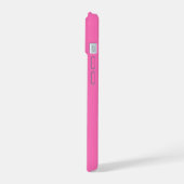 Heet Roze Sinaasappel Elegant Modern Minimal Desig iPhone 15 Hoesje (Linkerkant)