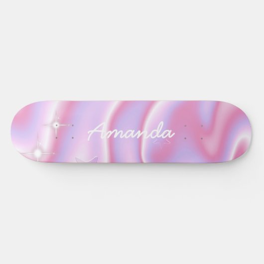 Heet Roze skateboard retro trendy girly (Horizontaal)
