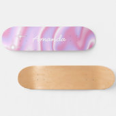 Heet Roze skateboard retro trendy girly (Horizontaal)