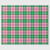 Heet Roze Smaragd Bos Groen XL geruite Tartan Cadeaupapier (Vlak)