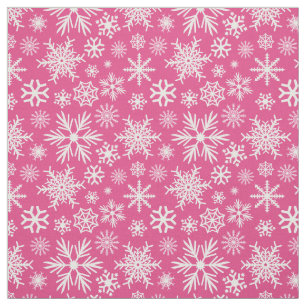 Heet Roze Sneeuwvlok Kerstmis Stof