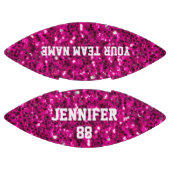 Heet roze sparkle faux glitter bling Jouw naam Tea American Football (Panelen)