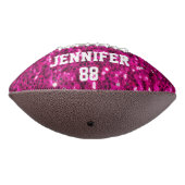Heet roze sparkle faux glitter bling Jouw naam Tea American Football (Gedraaid 270)