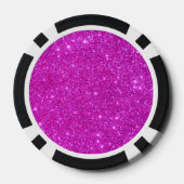 Heet Roze Sparkly Girly Poker Chips Meisjes Night  (Achterkant)