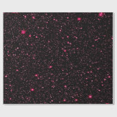 Heet Roze Sterren Cadeaupapier (Vlak)