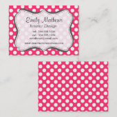Heet Roze Stippen Visitekaartje (Voorkant / Achterkant)