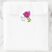 Heet roze tulp, dank je! ronde sticker (Tas)