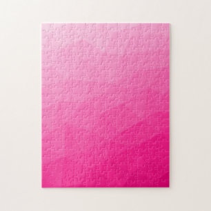 Heet roze verloop geometrisch mesh patroon legpuzzel