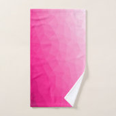 Heet roze verloop geometrisch meshpatroon bad handdoek (Handdoek)