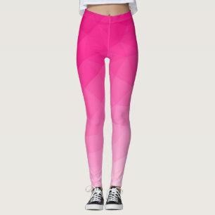Heet roze verloop geometrisch meshpatroon leggings