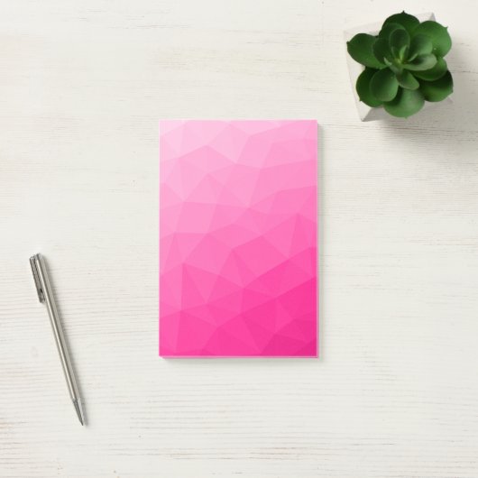 Heet roze verloop geometrisch meshpatroon post-it® notes (Kantoor)