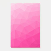 Heet roze verloop geometrisch meshpatroon post-it® notes (Voorkant)
