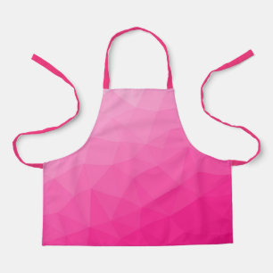 Heet roze verloop geometrisch meshpatroon schort