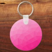 Heet roze verloop geometrisch meshpatroon sleutelhanger (Voorkant)