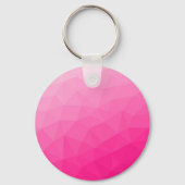 Heet roze verloop geometrisch meshpatroon sleutelhanger (Achterkant)