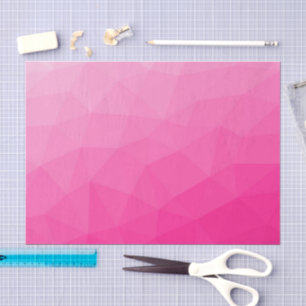 Heet roze verloop geometrisch meshpatroon tissuepapier