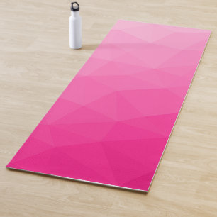 Heet roze verloop geometrisch meshpatroon yogamat