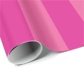 Heet Roze Verticaal Streeppatroon Cadeaupapier (Rol Hoek)