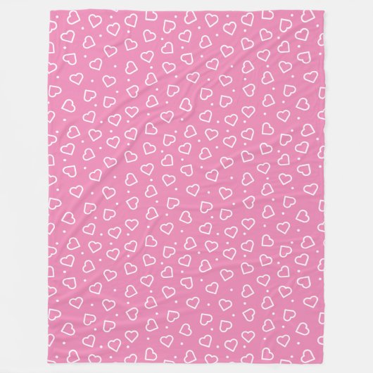 Heet roze vleece Blanket Fleece Deken (Voorkant)