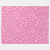 Heet roze vleece Blanket Fleece Deken (Voorkant (Horizontaal))