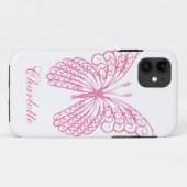 Heet Roze Vlinder iPhone 5Case-MateBarelyThere Case-Mate iPhone Case (Achterkant (horizontaal))