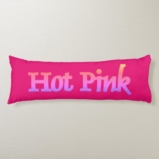 Heet roze w naam body pillow lichaamskussen (Voorkant)