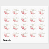Heet Roze Waterverf Pioenrozen  Sticker (Vel)